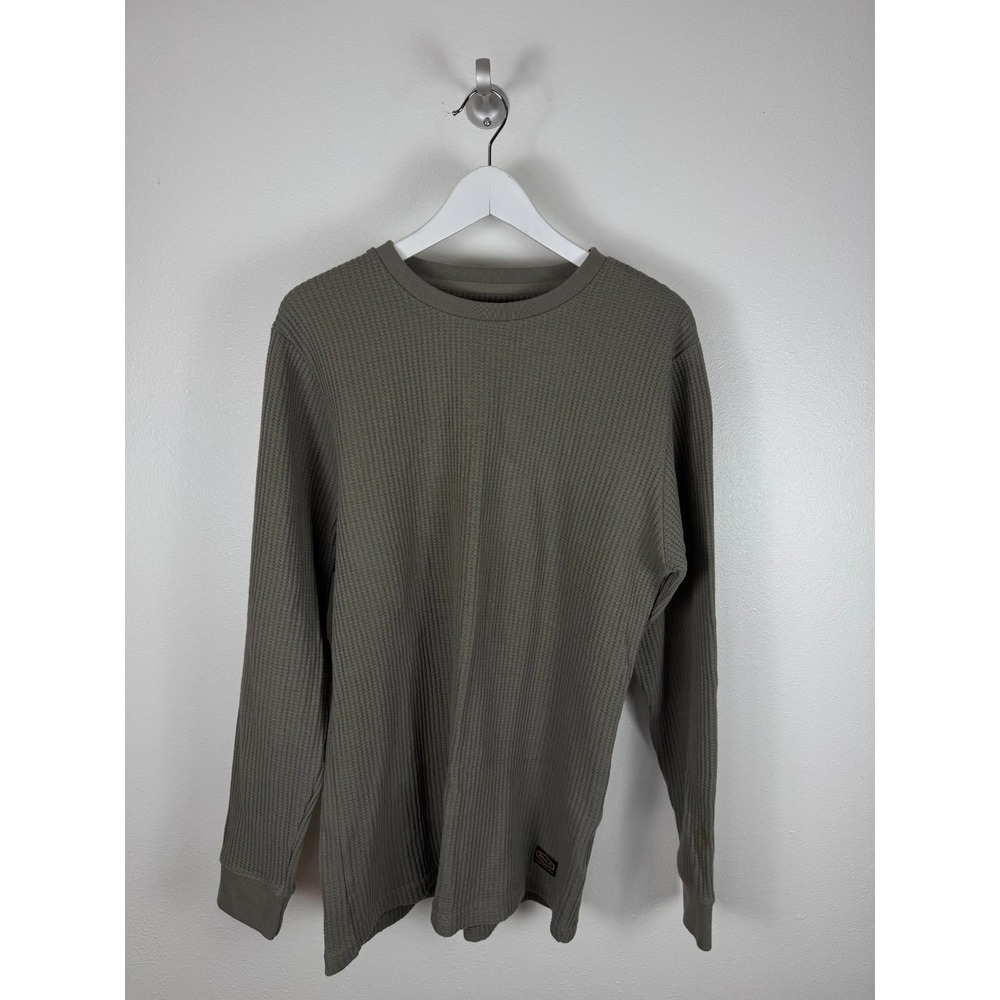 RVCA Medium weight Long-Sleeve Men's knit shirt, Green - Excellent Condition!